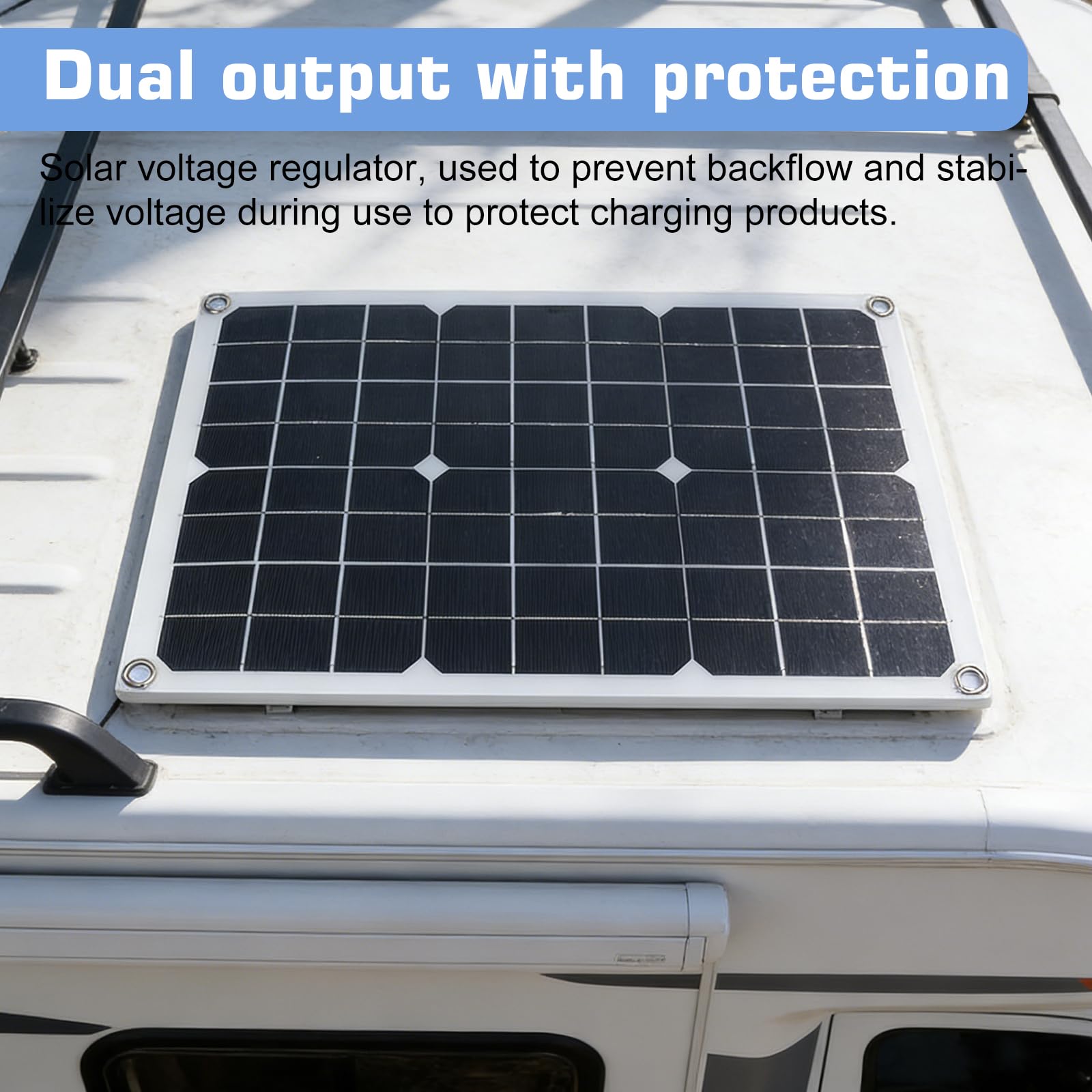 Solar Autobatterie Ladegerät,20W 15V Solar Panel Kit,Tragbares Solarladegerät,Solarpanel Kit Batterieladegerät Für Autobatterien,RV,Boot,Caravan,Camper,Mit Zigarettenanzünder-Stecker & Alligator Clip