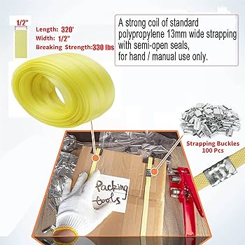 Amazon.com: Poly Strap, Polypropylene Strapping, 320' Length