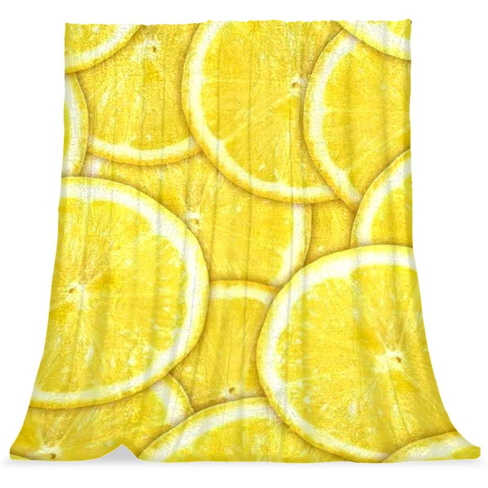 Couvre-lit enfant couverture de lit doux moelleux fille garçon citron