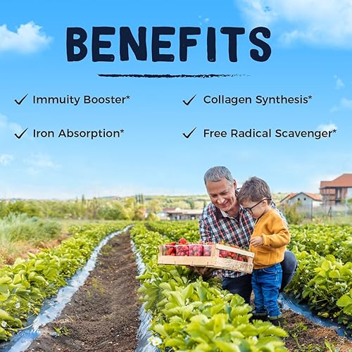 Miniatura 5 de Vitalitown Gomitas veganas de vitamina C de 250 mg apoyan las defensas inmunitarias la salud de la piel y la absorción de hierro sabor a naranja