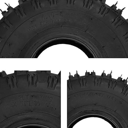 Miniatura 7 de GREHUA 4.103.50-4 410350-4 4.10-4 Neumático y tubo interior con válvula doblada TR87 reemplazo para camión de mano, cortacésped, carros, carretilla,