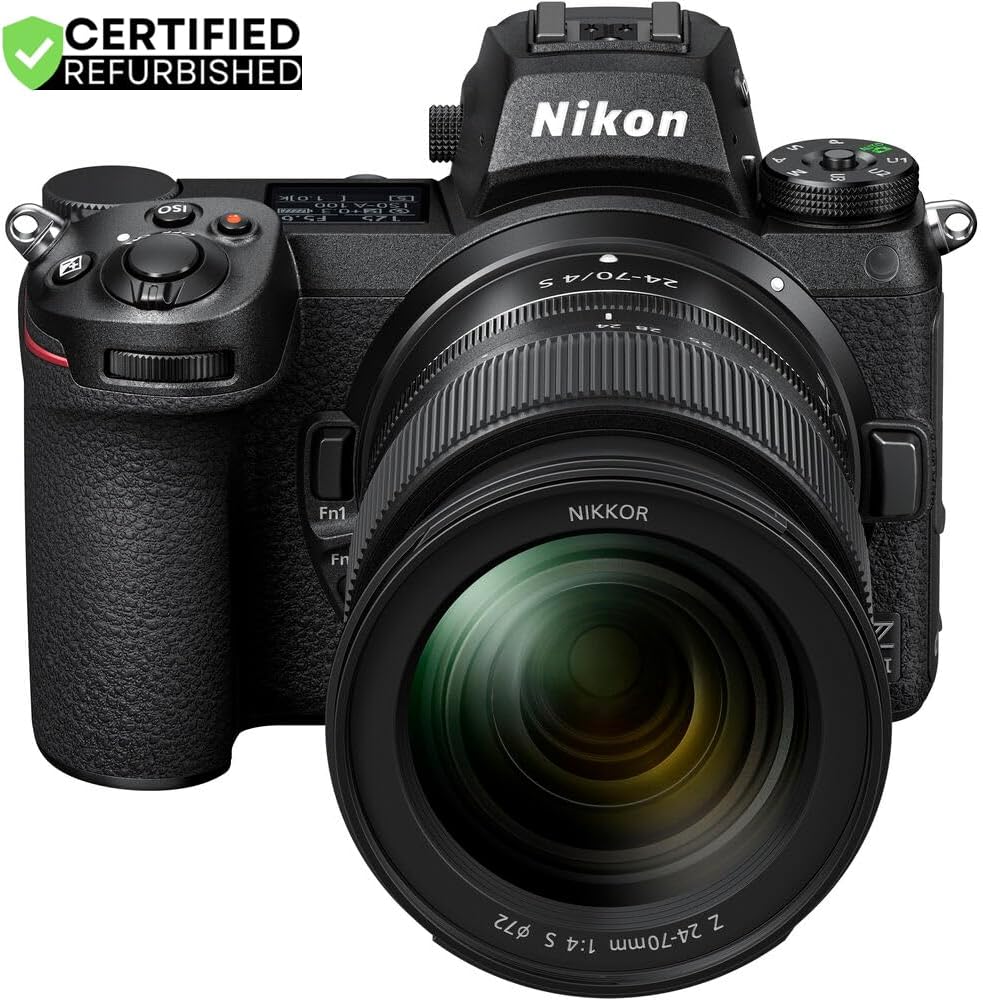 Nikon 1663 Z6II Mirrorless Camera Full Frame FX Body with NIKKOR Z 24-70mm f/4 S Lens Kit (Renewed)