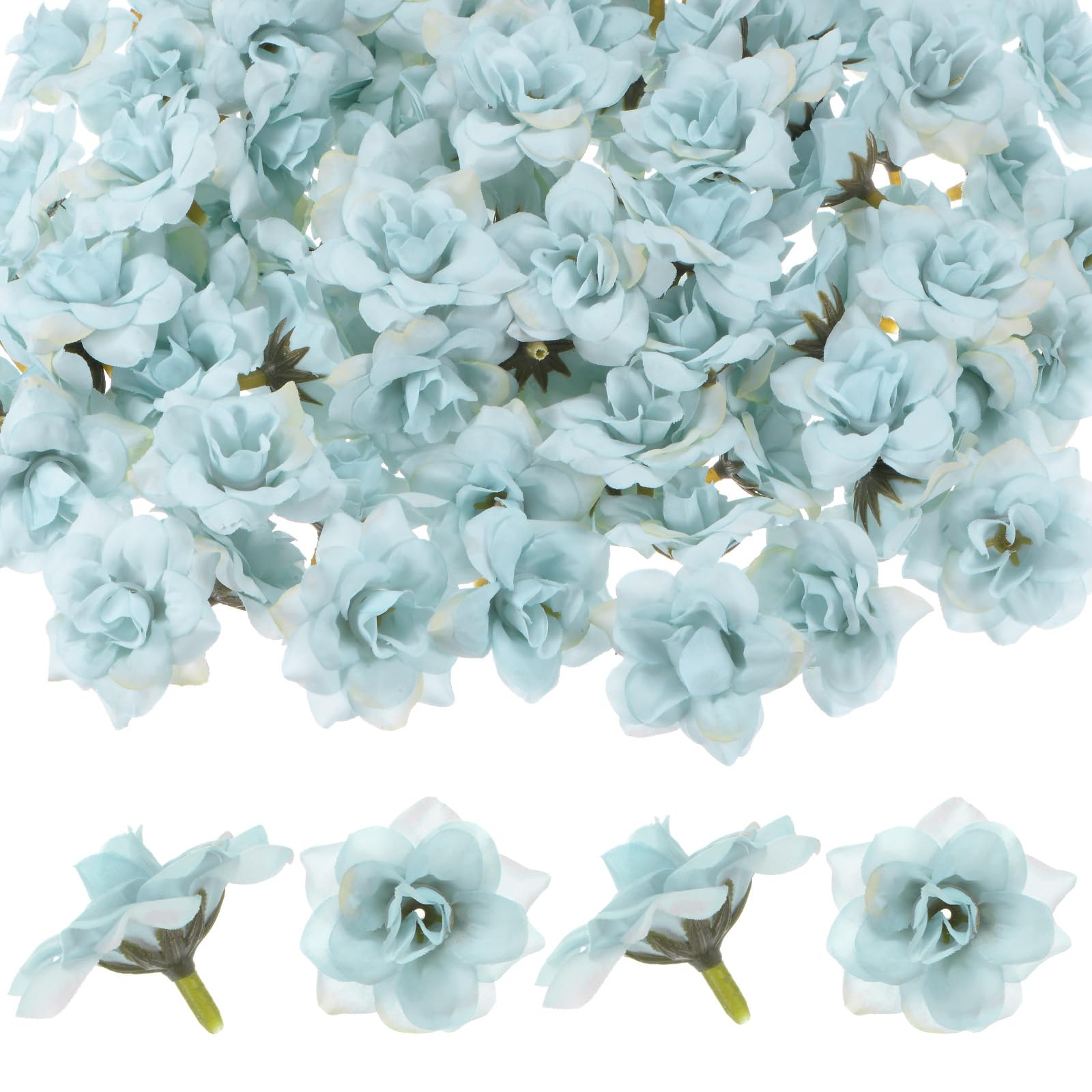 M METERXITY 50-Pack Artificial Roses Heads, Silk Faux Rose Head for Wedding/Bouquet/DIY Crafts/Party Decoration