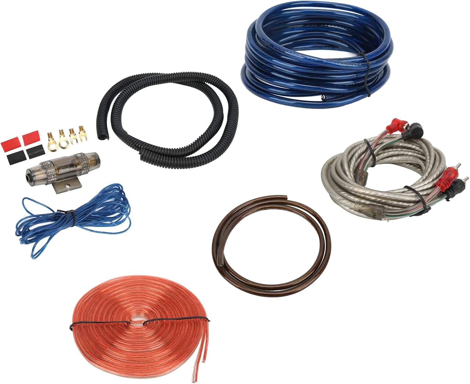 Car Amplifier Inlation Kit, 6GA Subwoofer Cable o Wire or, ABKit with and elts, Density Conductors for Clear Sound