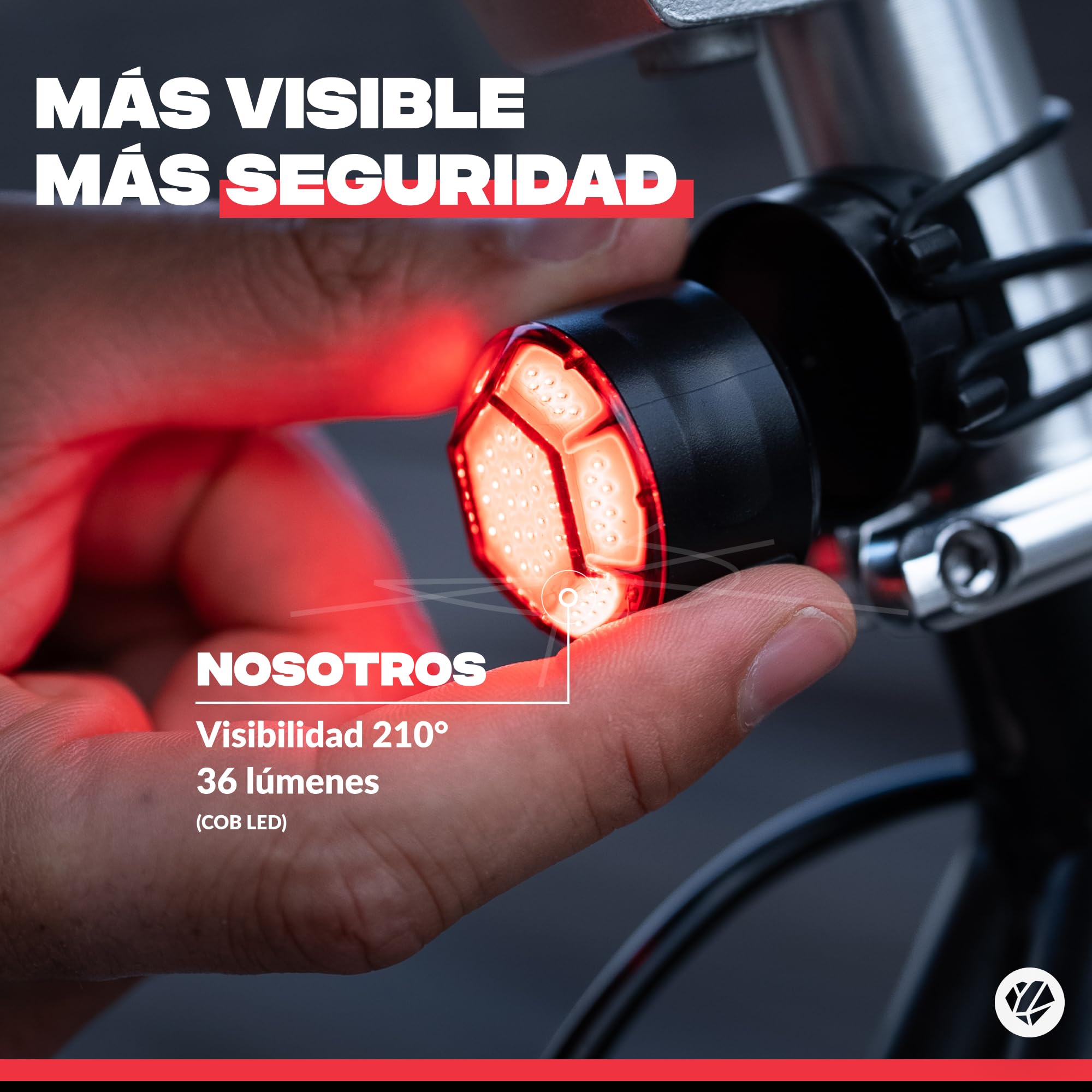 SHAPEHEART Light_Mini_Red Luz de Bicicleta Adulto Unisex, Negro, Sencillo