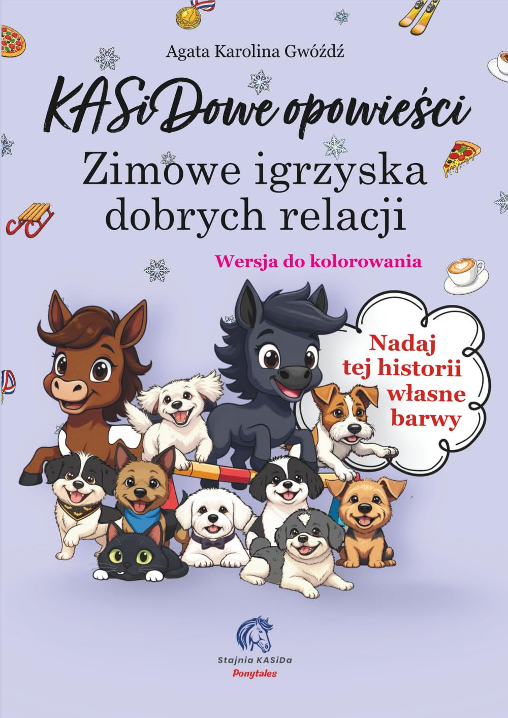 KASiDowe opowieści. Zimowe igrzyska dobrych relacji: Wersja do kolorowania