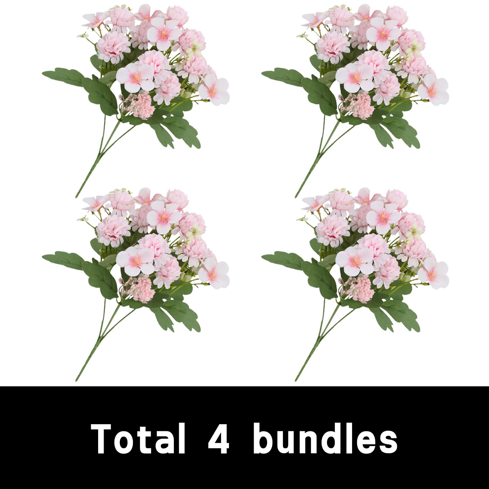 astylishome Faux Flowers that Look Real for Outdoors Wedding Bouquet Artificial Rose Bouquets Beautiful Bridal Bridesmaid Flower Artificial Silk Flowers White 3510 - Image 2