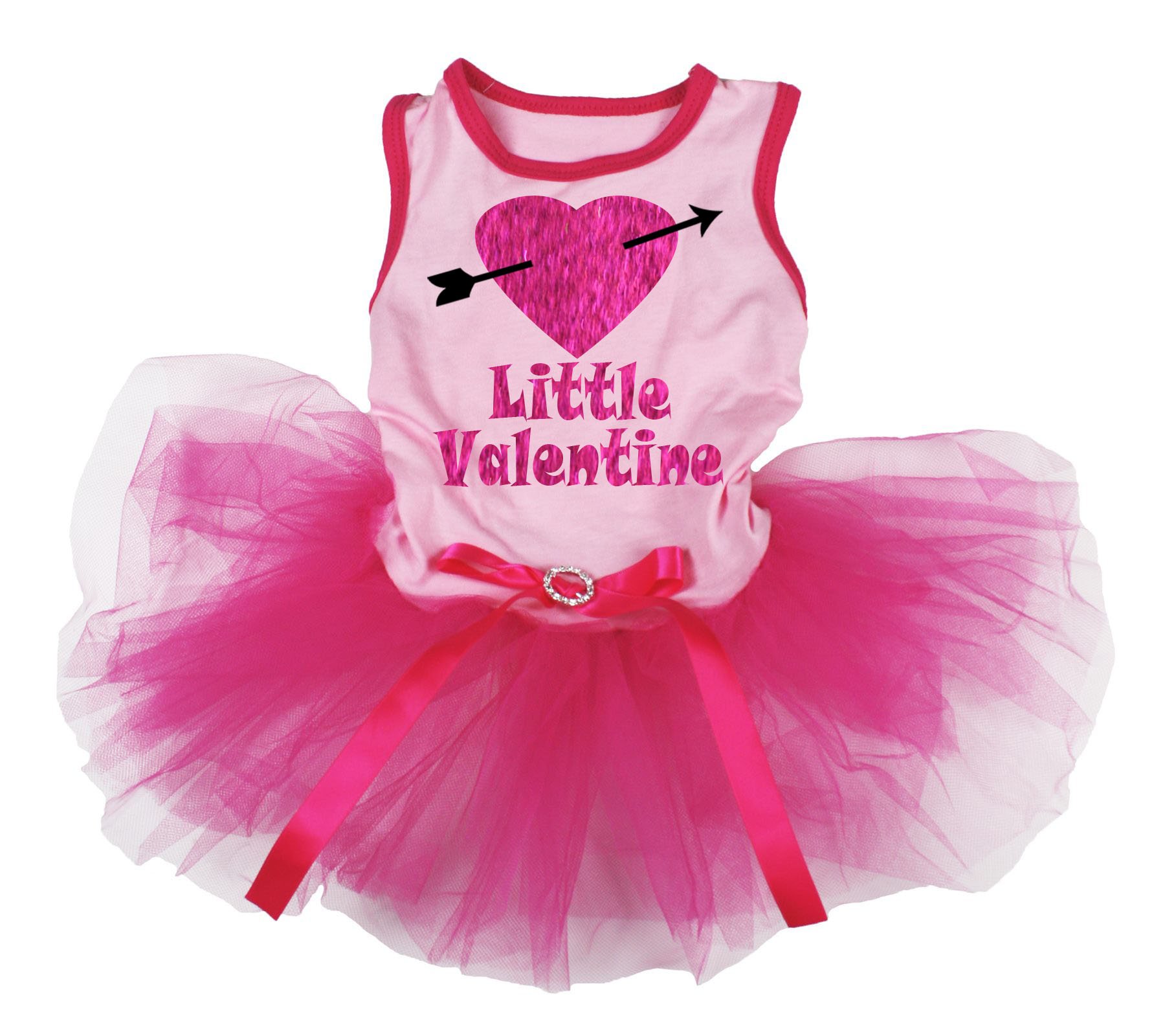 Robe pour chien Valentine rose hot pink tutu : le vêtement chic pour petit chien