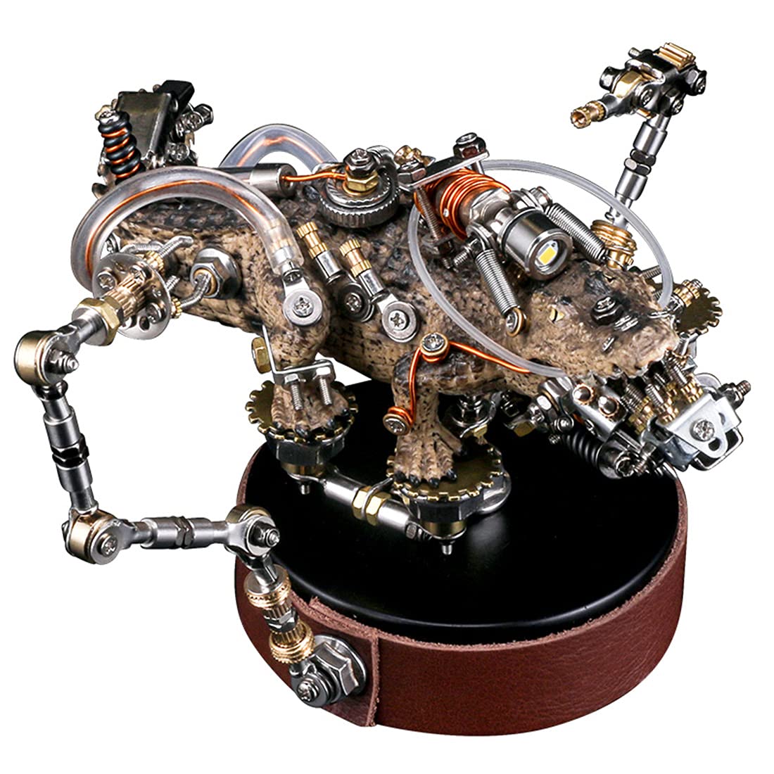 Zestaw 3D Metal Puzzle Mechaniczny Model Krokodyla, 547 Elementów DIY Puzzle Konstrukcyjne Zabawki Dorosłych