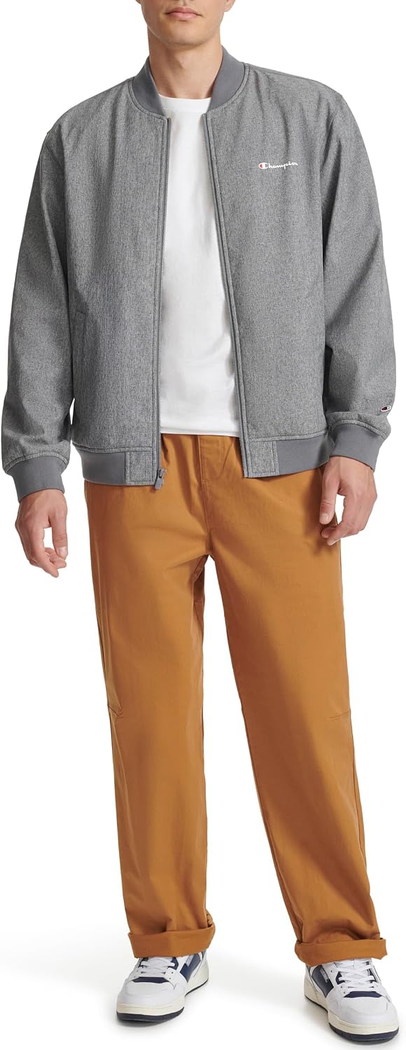 Champion Men's Soft Shell Sport Bomber Jacket With Logo