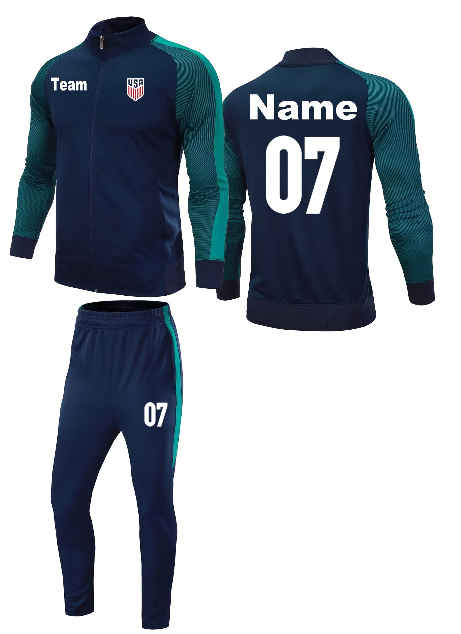 TOMIYO Custom Track Jackets and Pant Personalized Tracksuit Soccer Jersey with Team Name Number for Men Women Boy