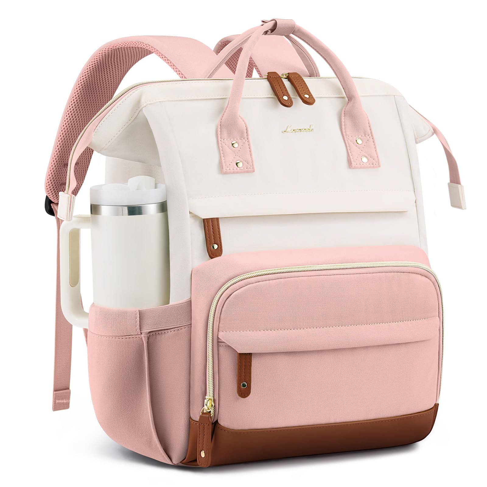 LOVEVOOK Laptop Backpack for Women, 15.6 Inch Work Business Backpacks Purse With Large Capacity, Waterproof Nurse Bag College Bookbag for School, Waterproof Casual Daypack for Travel
