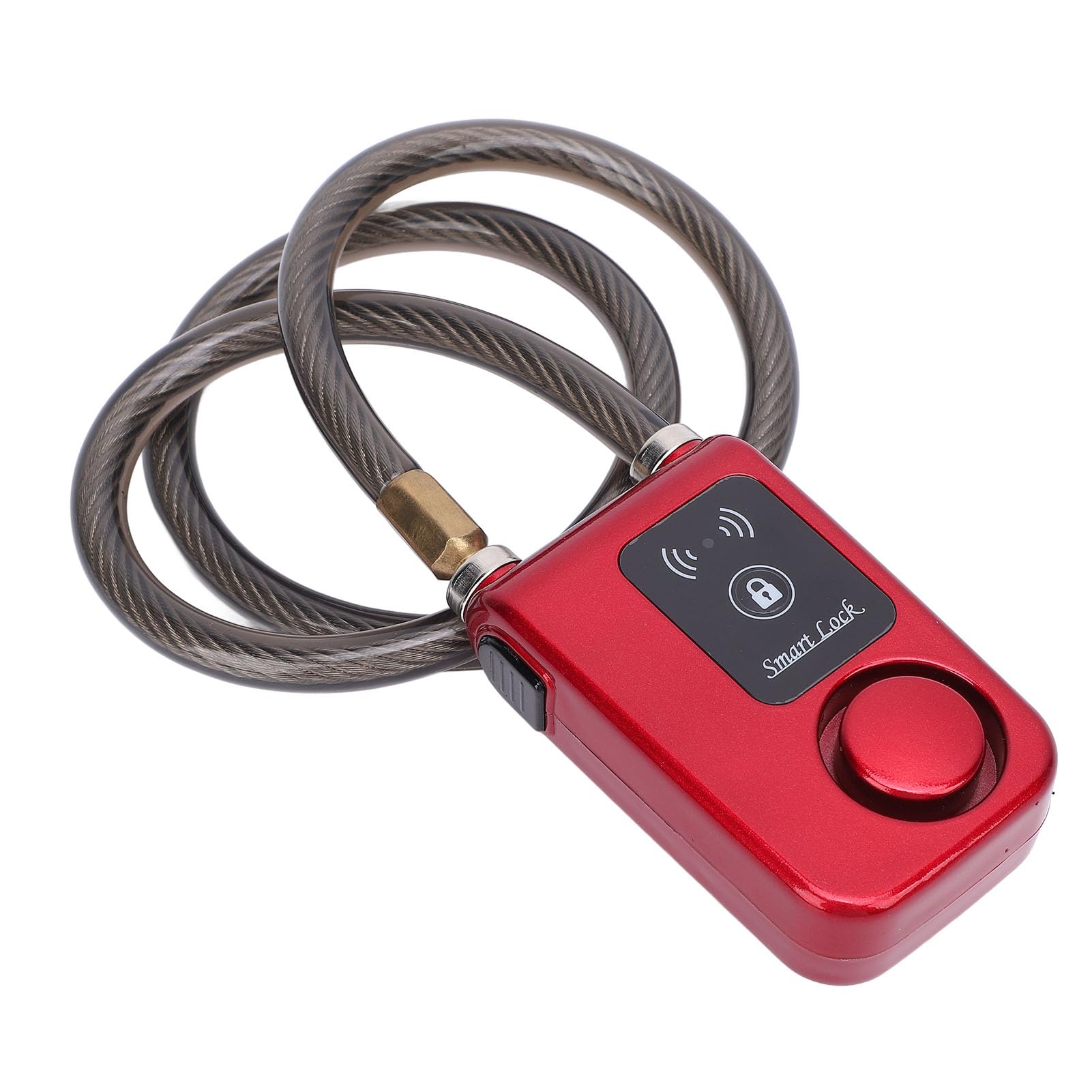 Lucchetto per Moto Bluetooth Intelligente Senza Chiave Durevole con Allarme a Vibrazione per Protezione Antifurto Ideale per i Ciclisti (Rossa)