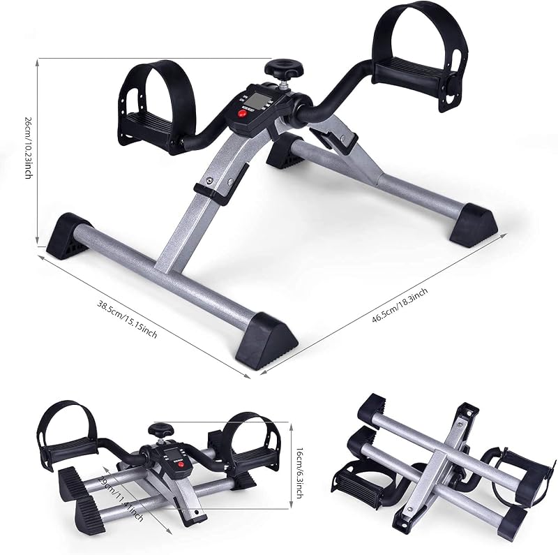 VAZILLIO Mini Bike Pedál Trainer LCD Kijelzővel Állítható Ellenállás Otthoni Edzéshez