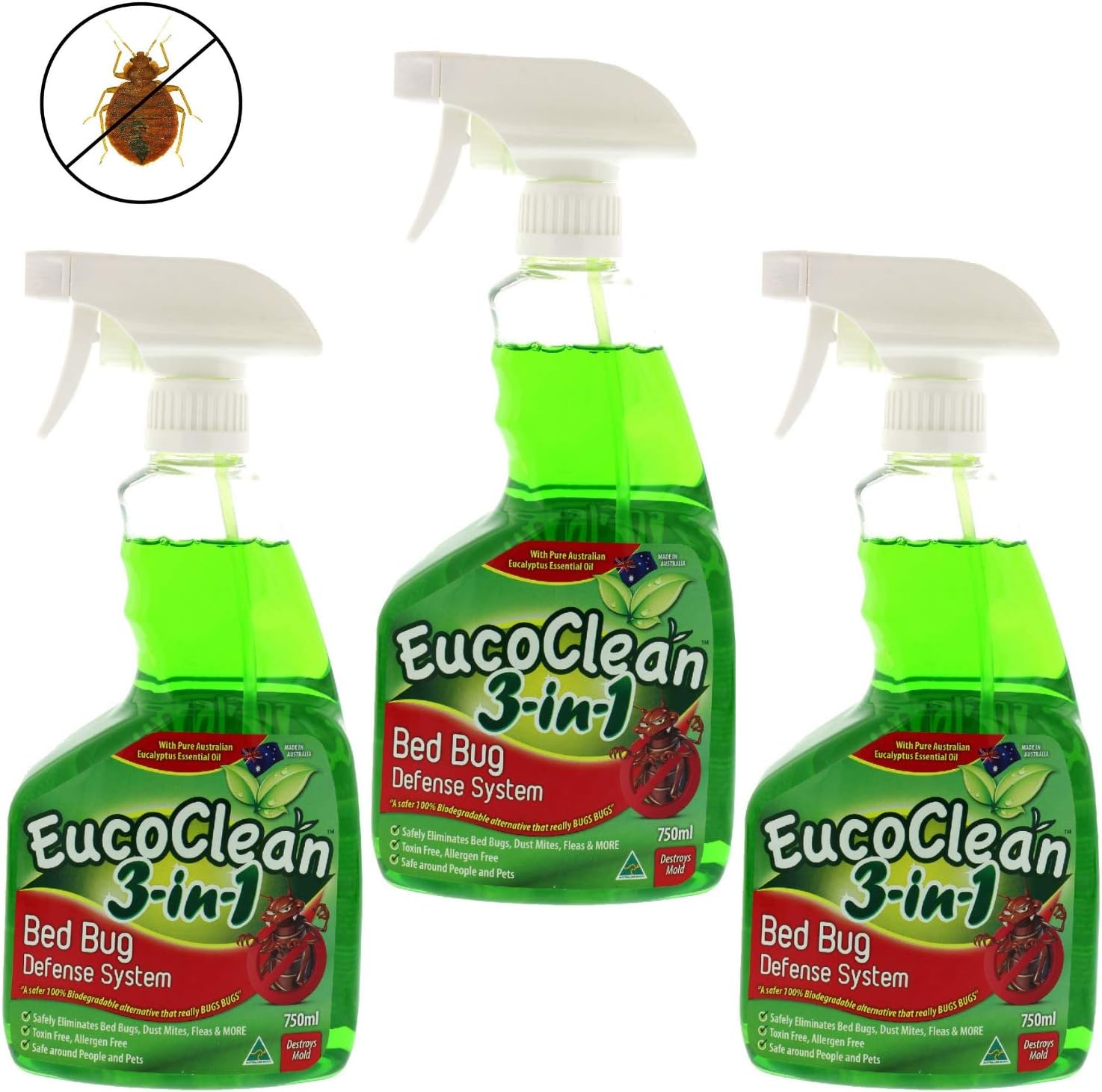 Eucoclean Bed Bug Defense System AntiBacterial Cleaner, 750 Milliliter