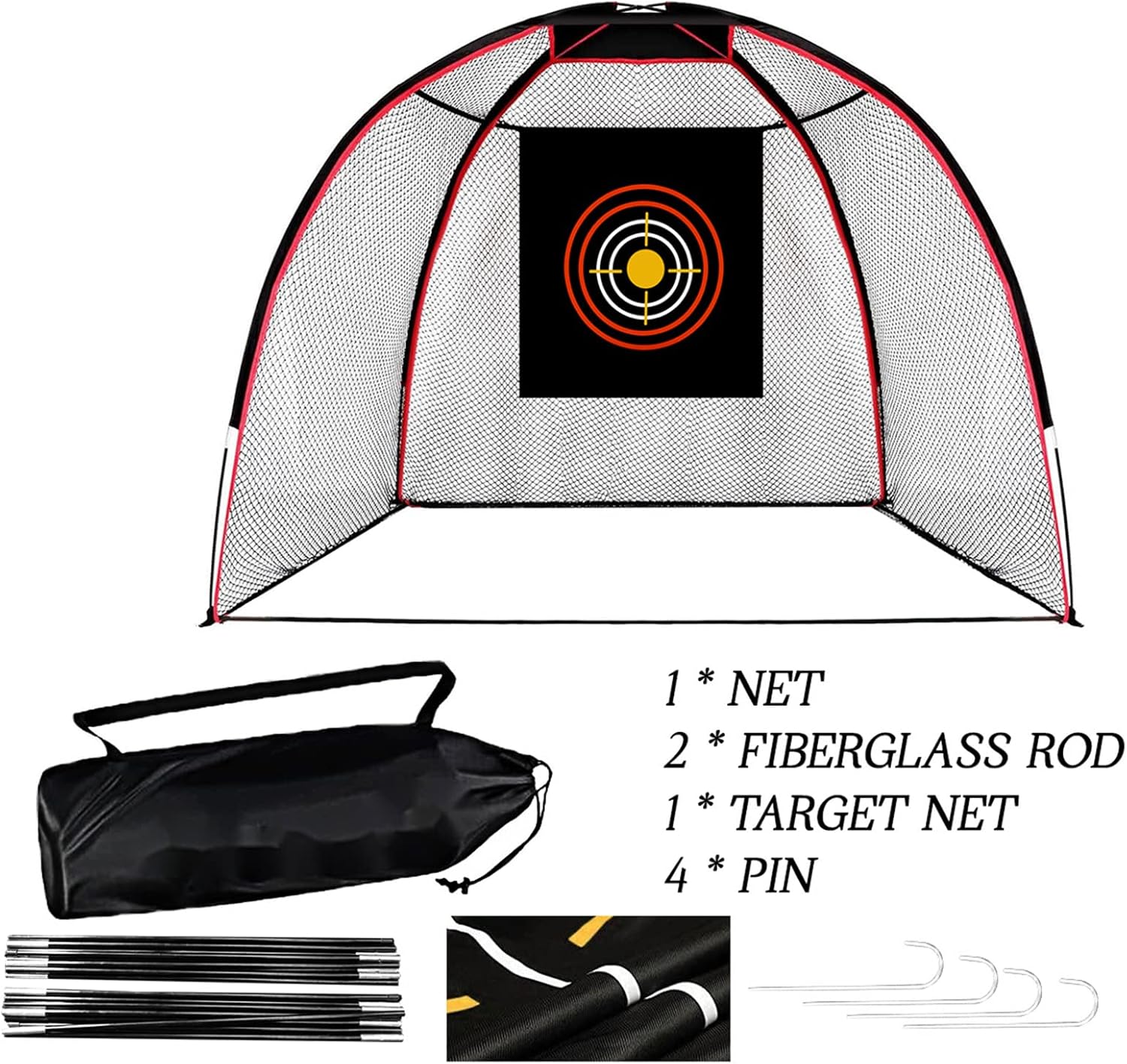 Golf Net Golf Hitting Nets with Target, Foldable Training Aids Practice Nets, Golf Approach Practice Net Golf Hitting Cage Grassland Practice Tent, Backyard Driving