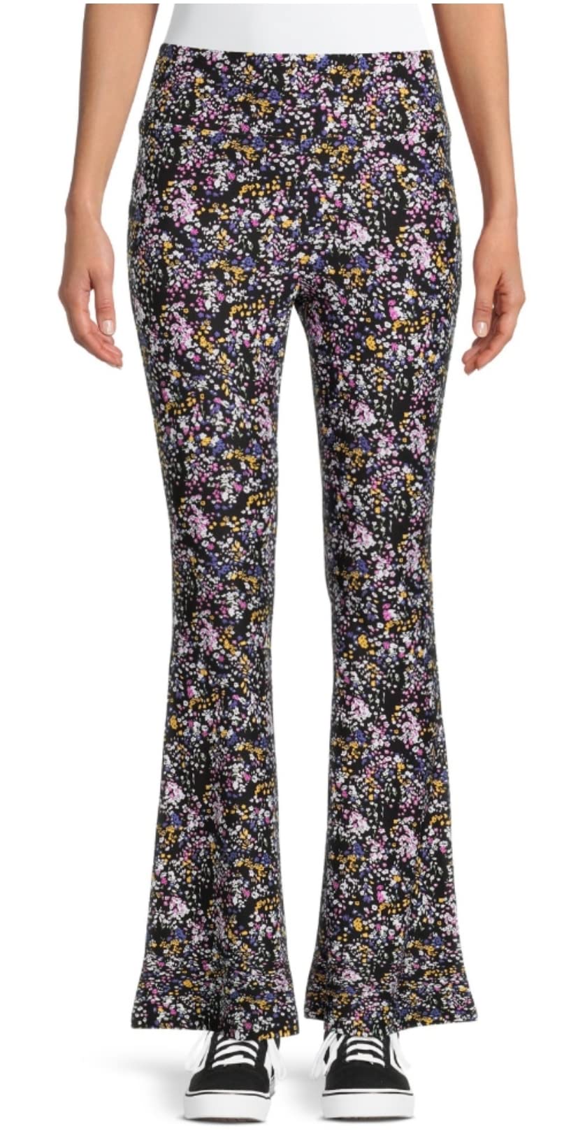 Juniors Ditsy Floral Flare Pants - XXL