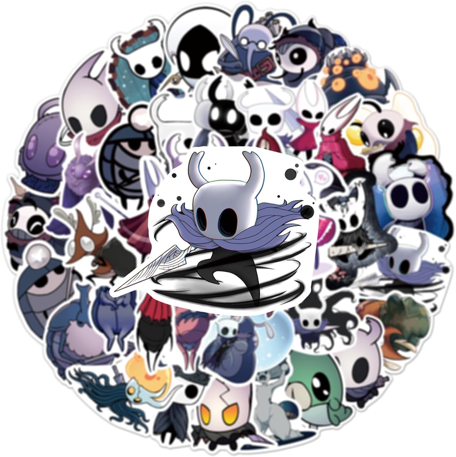 54pcs Hollow Knight Stickers for Kids Teens Girls Adult, Waterproof Vinyl Movie Decal for Water Bottle Skateboard Guitar Travel Case Bike Laptop,Car Bumper,Luggage,Phone (I) - Image 6