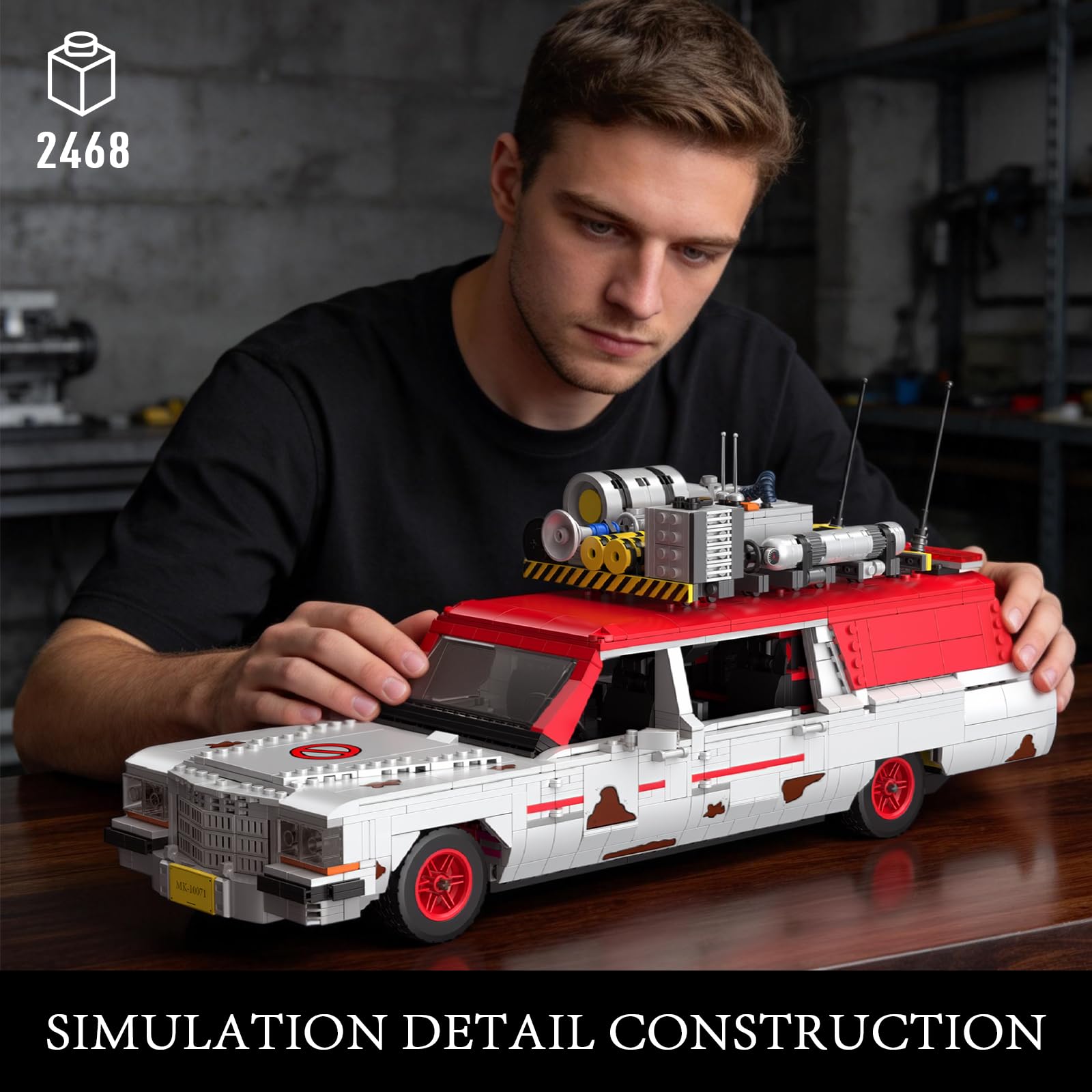 Mould King 10071 Technik Car Modell, sammelbares Modellauto Bauspielzeug,Rennwagen Sportwagen Kreatives Klemmbausteine Set für Erwachsene (2468+ Teile)
