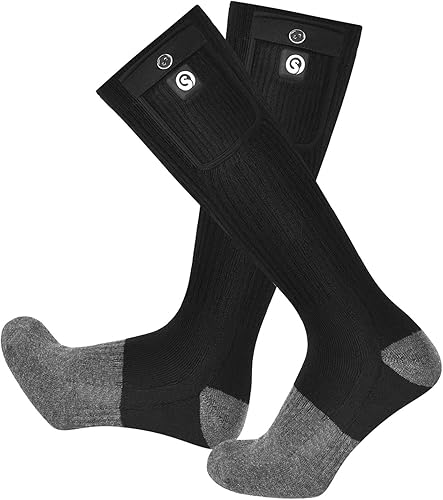 Miniatura 8 de SNOW DEER - Calcetines térmicos, 2020, calcetines eléctricos mejorados con batería recargable de 7.4 V para hombres y mujeres, calcetines cálidos de