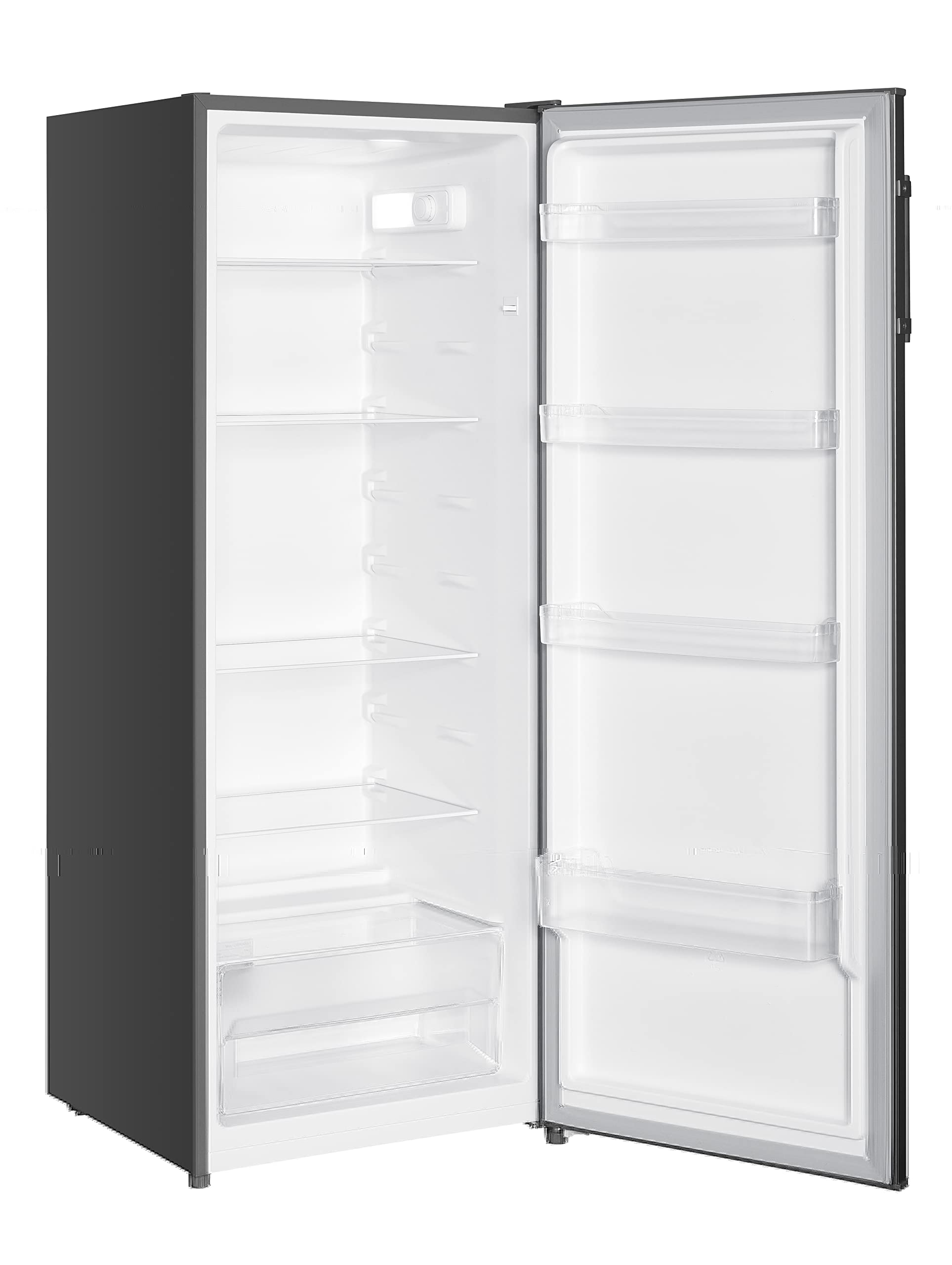 Cookology CTFR240IX Tall Freestanding Larder Fridge 240 Litre, 143cm High and 55cm Wide with 5 Adjustable Shelves and Reversible Door - In Inox — view 6