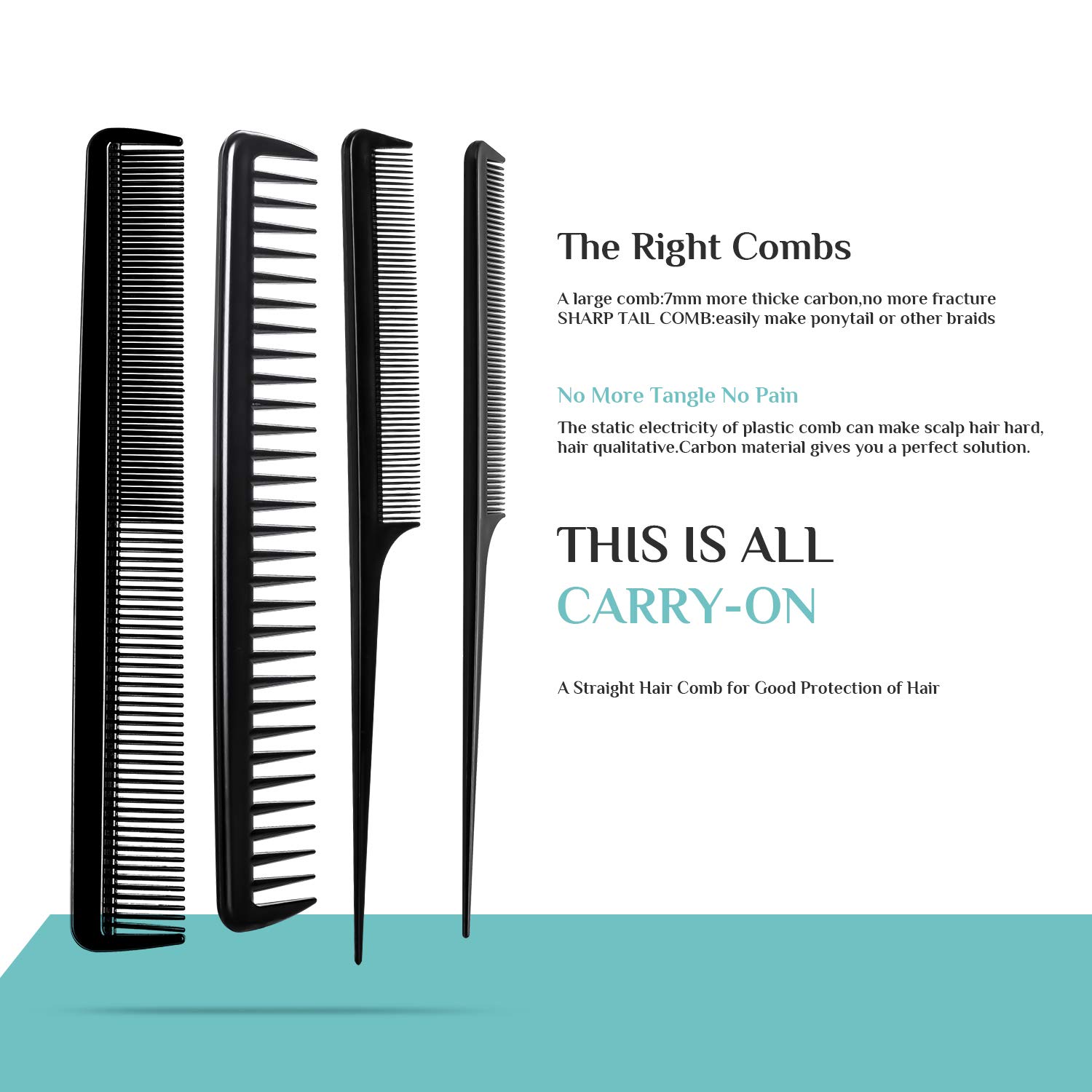 Oneleaf 10PCS Hair Stylists Professional Styling Comb Set Variety Pack Great for All Hair Types & Styles : Beauty & Personal Care