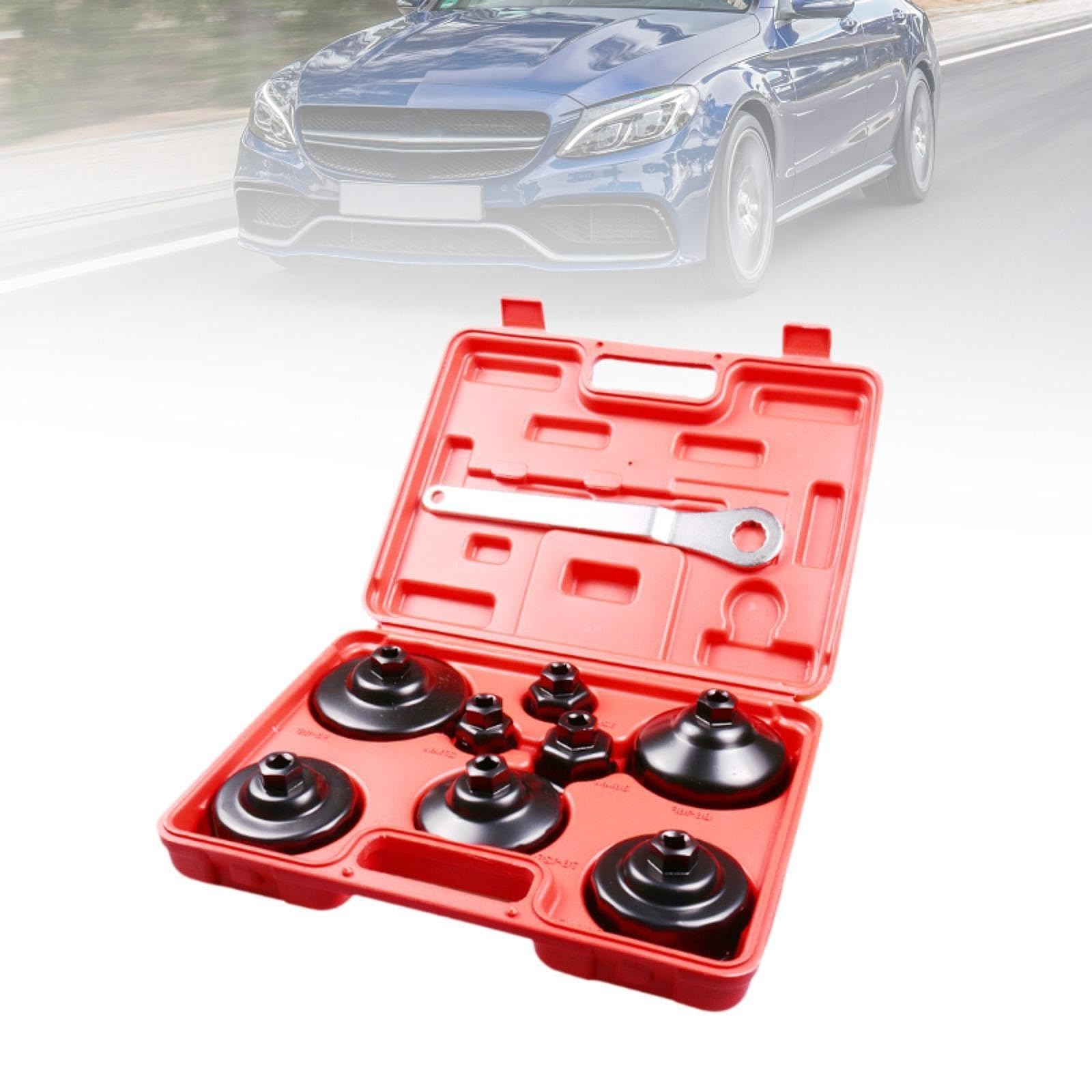 Kit de herramientas de llave de vaso para filtro de aceite, 9 piezas, extracción de tapa de carcasa automática Filtro de urea SCR