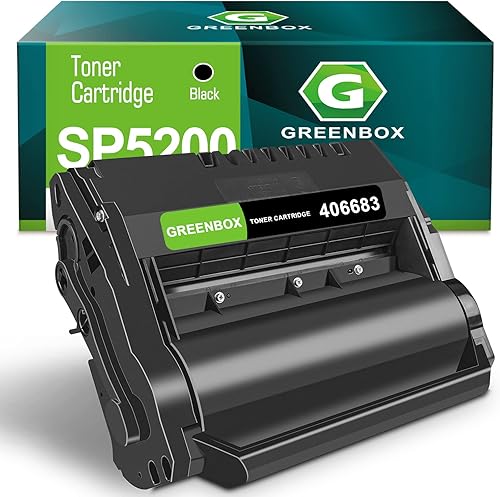 GREENBOX Cartucho de tóner remanufacturado SP 5200 de repuesto para impresora SP5200 406683 para impresora Aficio SP 5200 5200DN 5200S 5210 5210SF