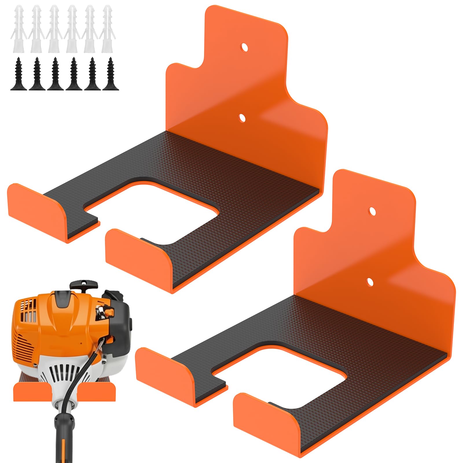 2 Pack Trimmer Hanger Heavy Duty Carbon Steel Garage Tool Organizer