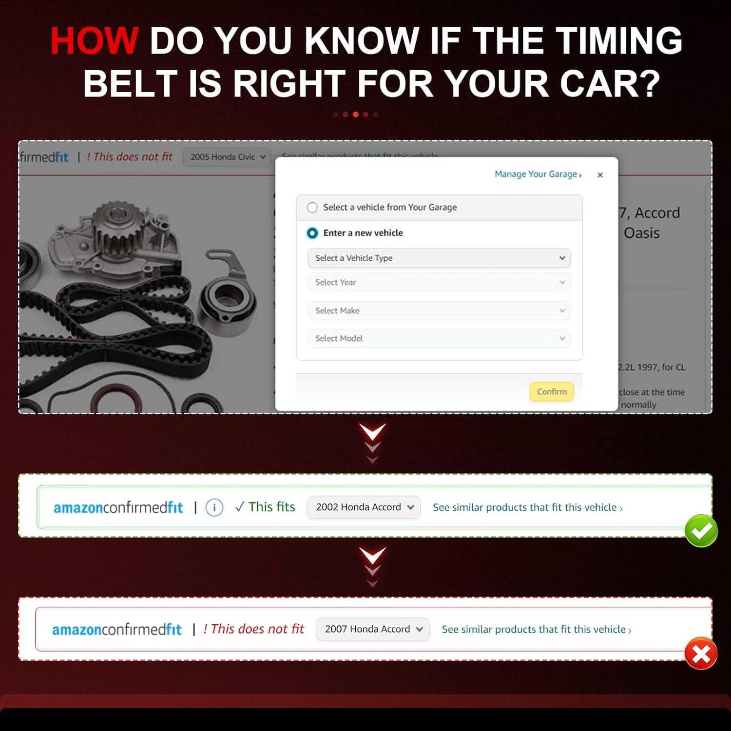 14400-PMM-A02 ASTOU L4 SOCH Timing Belt Kit w/Water Pump Compatible with 2001 2002 2003 2004 2005 for Honda for Civic 1.7L Replace 14520-PLC-335 Replacement Extended Pulley Bolt