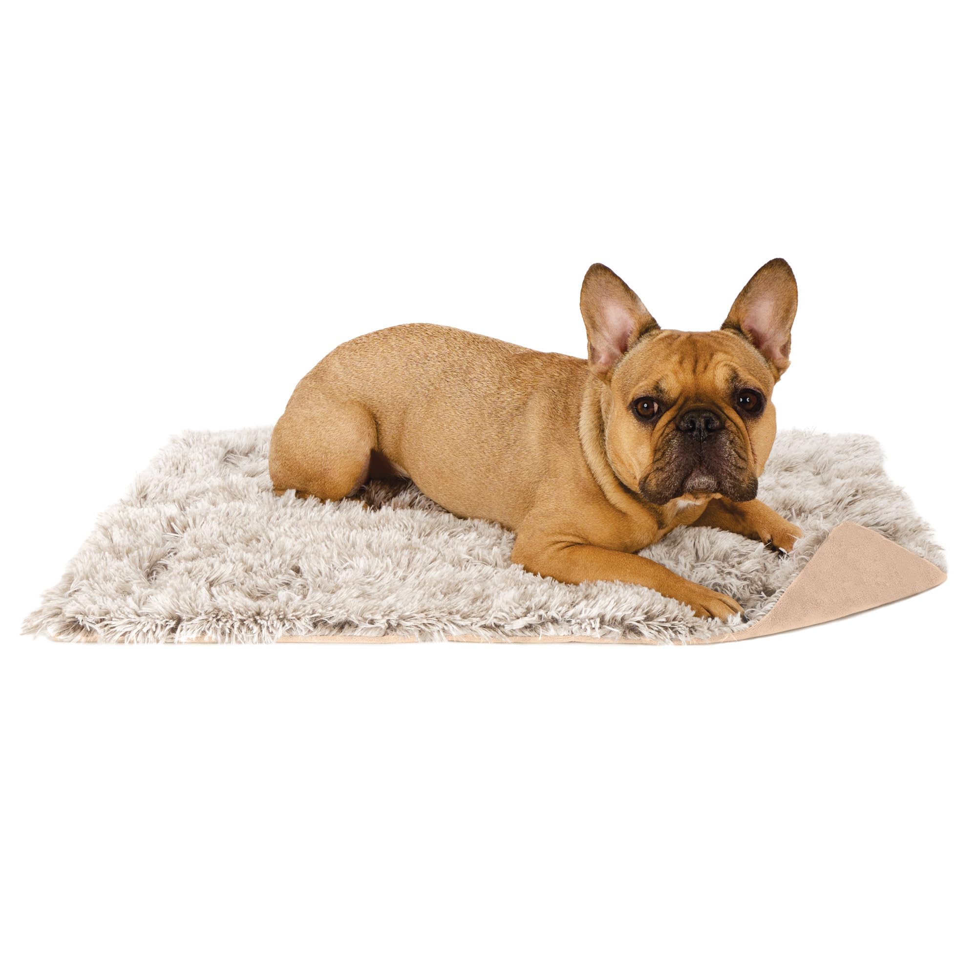 Furhaven Manta impermeable para perros y gatos de interior, lavable, manta larga de pelo sintético y terciopelo para perro, madera flotante, pequeña