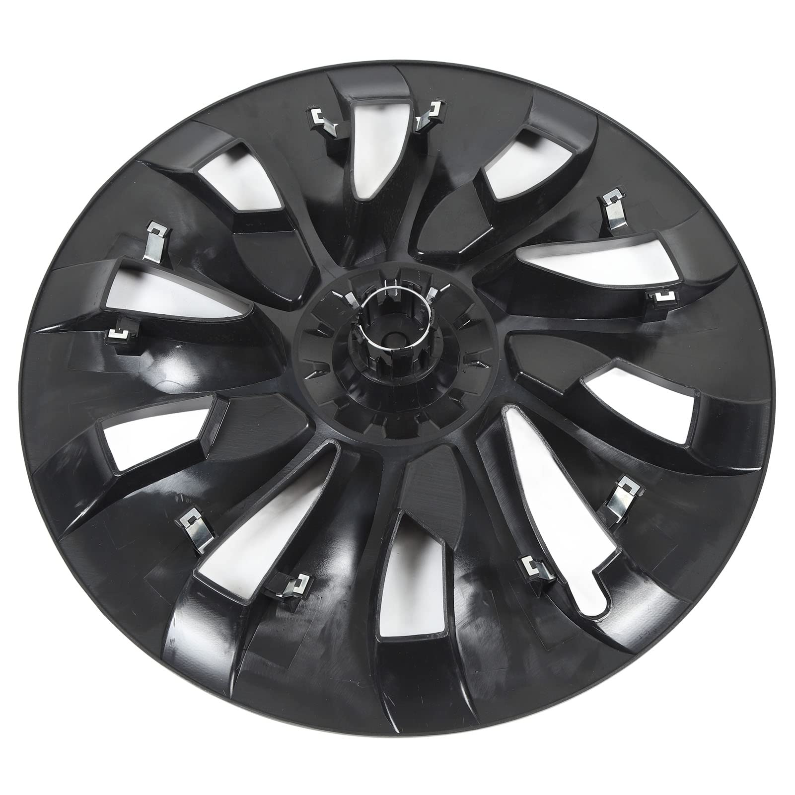 Capuchon de Moyeu de Roue, Enjoliveur de Roue Noir Mat de 18 Pouces, Couvre-jante de Voiture, Remplacement D'accessoires Extérieurs pour 2017‑2023