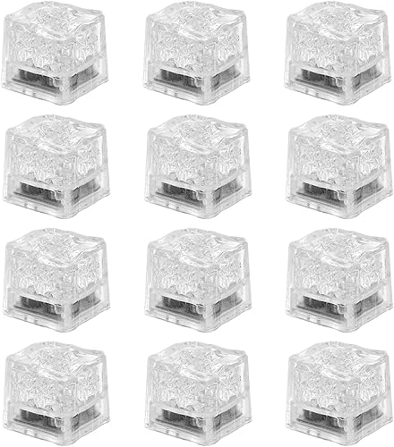 Miniatura 2 de Cubos de hielo iluminados para bebidas 96 cubos de hielo LED azules activados por líquido brillan en la oscuridad cubos de hielo impermeables para