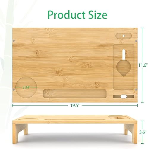 Miniatura 9 de Juego de organizador de escritorio para el hogar y la oficina soporte para auriculares con cargador inalámbrico  soporte para monitor de computadora