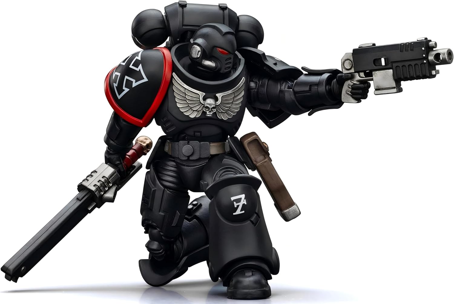 JOYTOY Warhammer 40K Raven Guards Interstellar Warrior Sergeant Ashan 1/18 Scale Collectible Display Model, Articulated Figurine for Collection & Gifts - JT4584