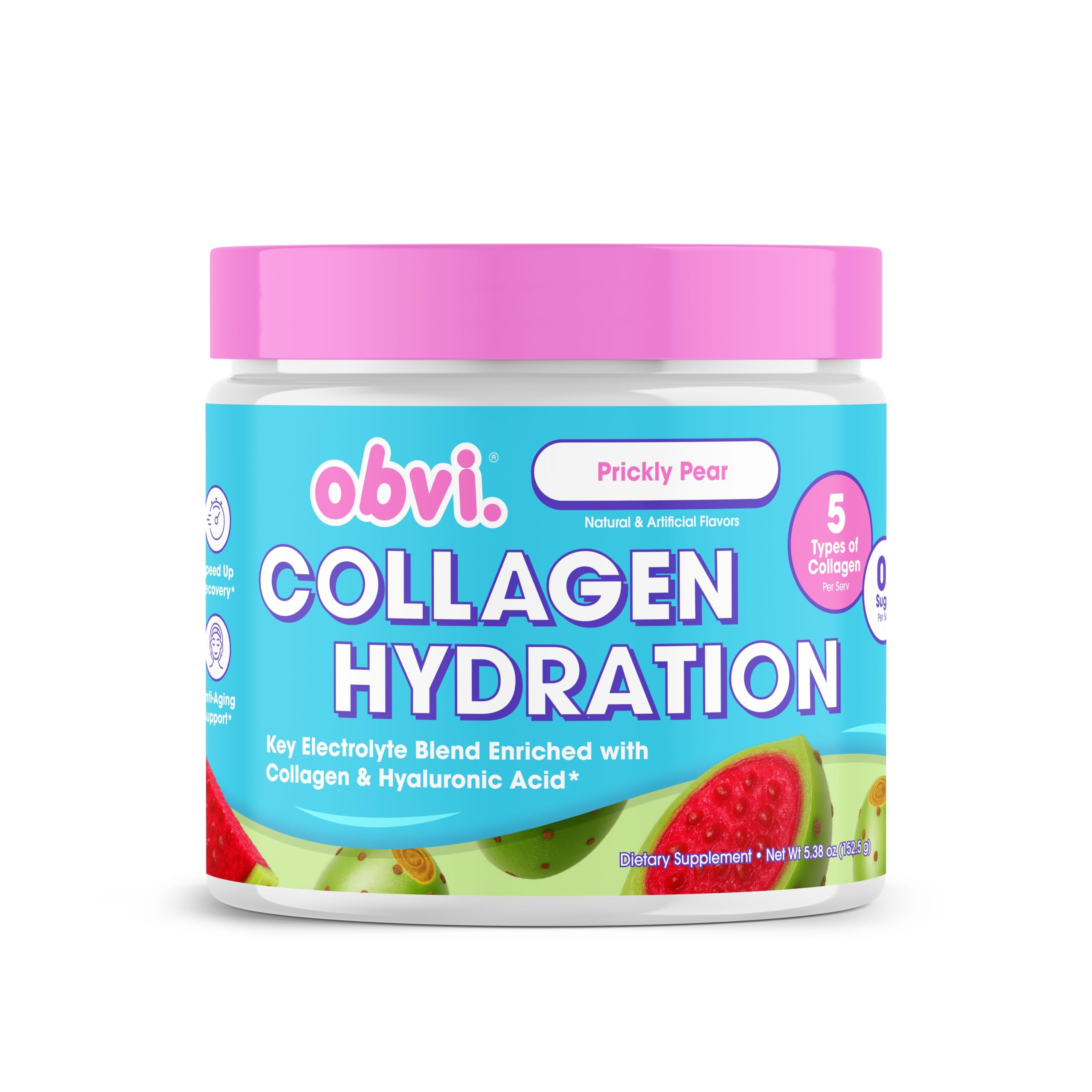 Obvi Collagen Hydration - Collagen Powder for All-Day Hydration - Replenish Essential Nutrients - Skin Nail Hair Support