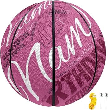 Personalized Basketball, Customized Personalized Indoor Outdoor Basketball, Airbrushed Personalized Regulation Custom Basketball with Your Name, Print Your Photos and Text