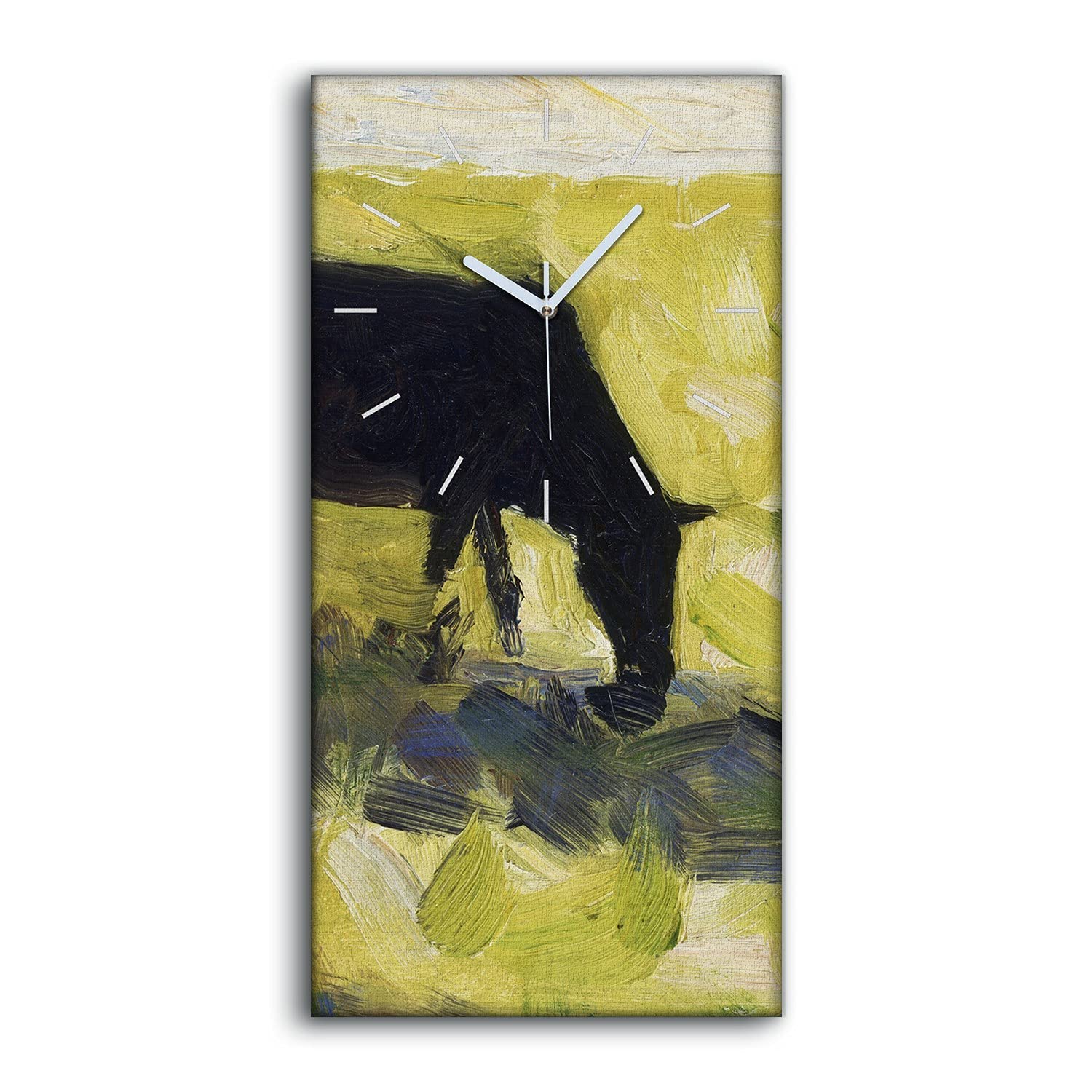 Horloge sur Toile pour Décoration Chambre et Salon Vache