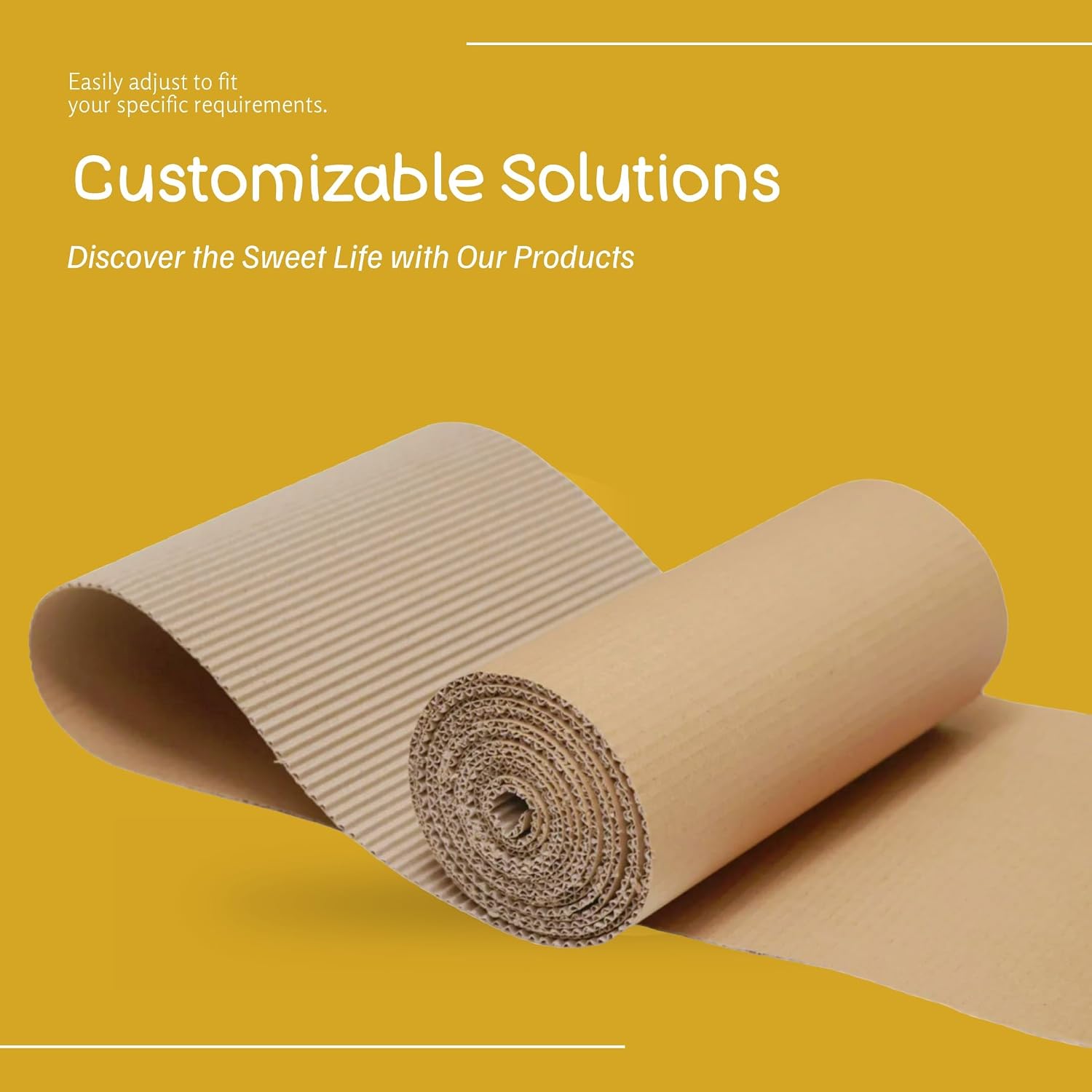 Single Face Corrugated B Flute Cardboard Roll |Shipping |Small Business Packaging Supplies |Storage (medium)