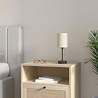 Vista 2 de Lámparas pequeñas beige de 3 niveles de brillo, 3000 K, 4000 K, 5000 K, lámparas de noche con puertos USB C y A, lámparas de mesa de cadena