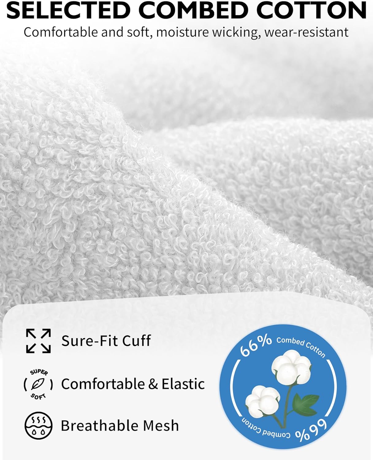 CLOSEMATE Mens Ankle Athletic Running Socks Cushioned Anti-Blister Low Cut for Sports 6 Pairs - Image 4