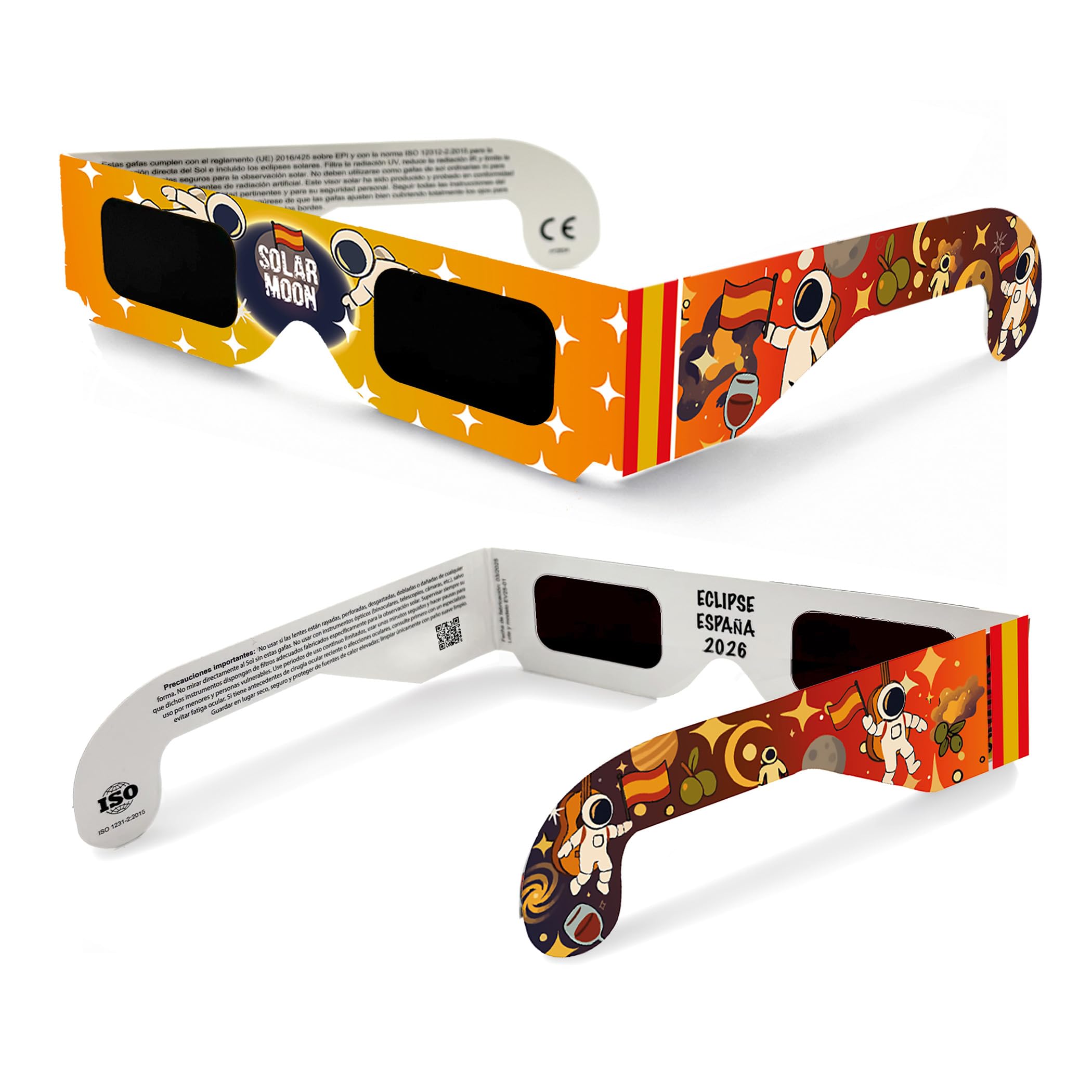 Gafas Eclipse Solar Homologadas ISO 12312-2:2015 y Certificadas CE para Observar Eclipses con Máxima Seguridad, Cumplen Normativa UE 2016/425, Fabricante Español, Color Azul — view 11