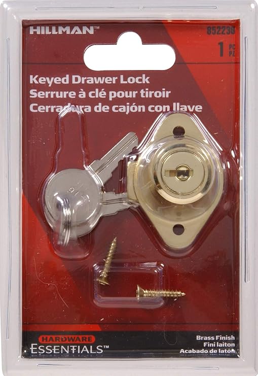 Hardware Essentials 852236 Keyed Door Locks Brass