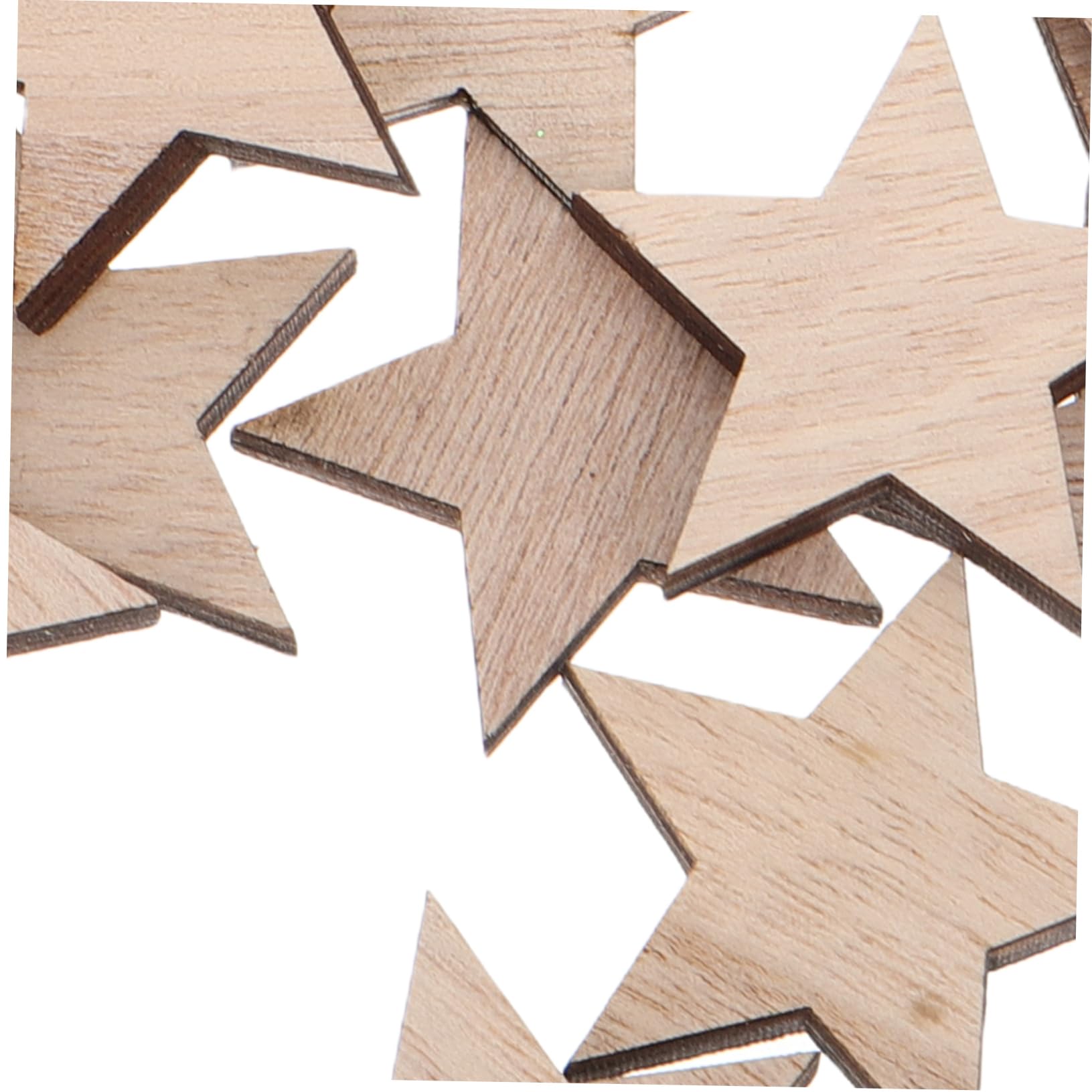 Operitacx 3 Sätze Kleine Sternornamente Aus Massivem Holz Holzmarken Roter Weißer Und Blauer Glitzer Holzausschnitte Zum Basteln Holzstern Sterne Weihnachtsstern Hölzern Brown 25 Stück * 3