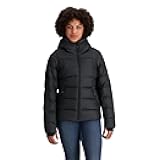 Women's Coldfront Down Hoodie, Solid Black, XL