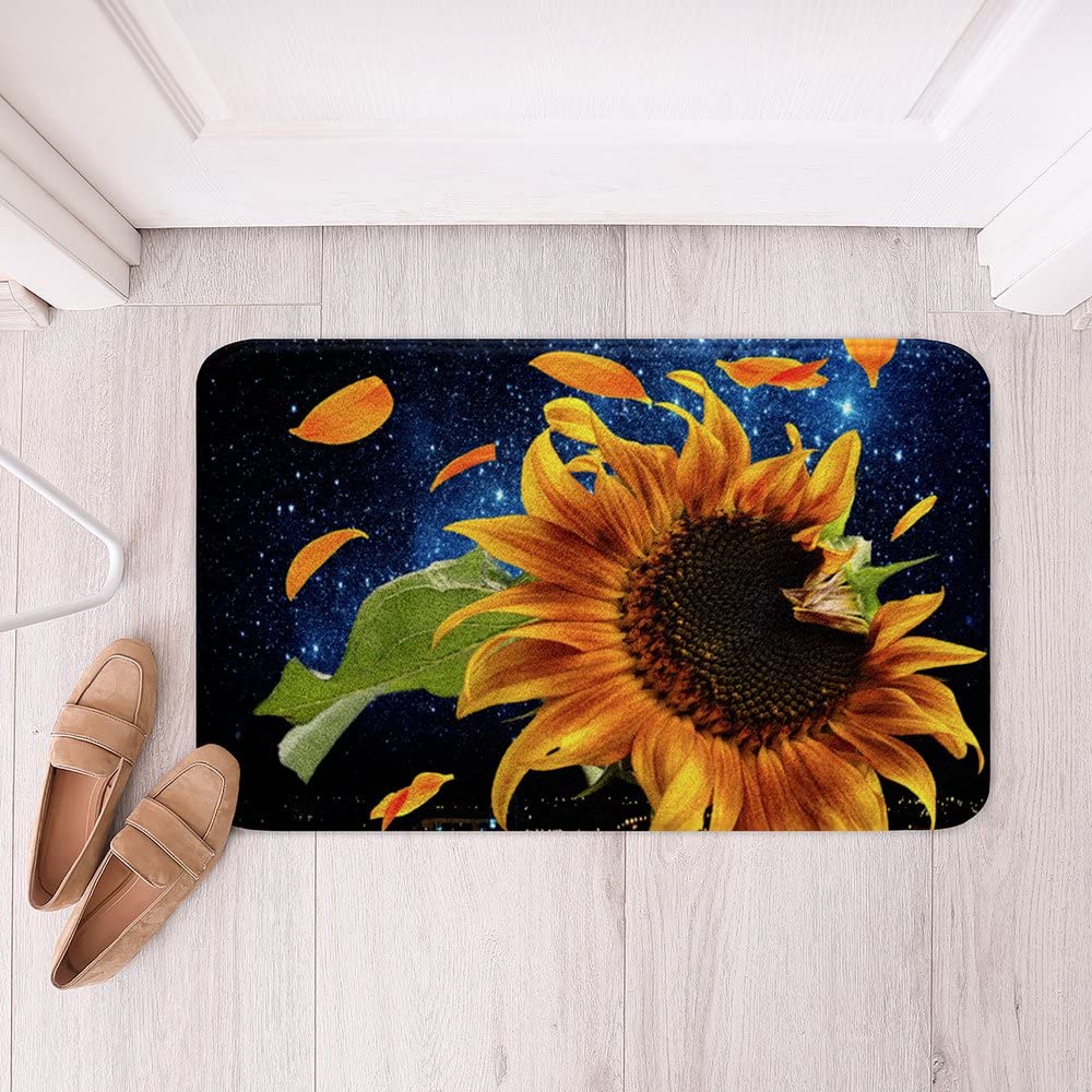 LAMAME Tappetino per mouse rotondo stampato con girasole e farfalle floreali con blocco di precisione e base in gomma antiscivolo, per casa, ufficio, viaggi, giochi