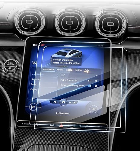 Actualización Paquete de 2 protectores de pantalla de 11.9 pulgadas para Mercedes Benz C300 Clase C C2502023  2026 GLC300 Sin reflejos ni huellas