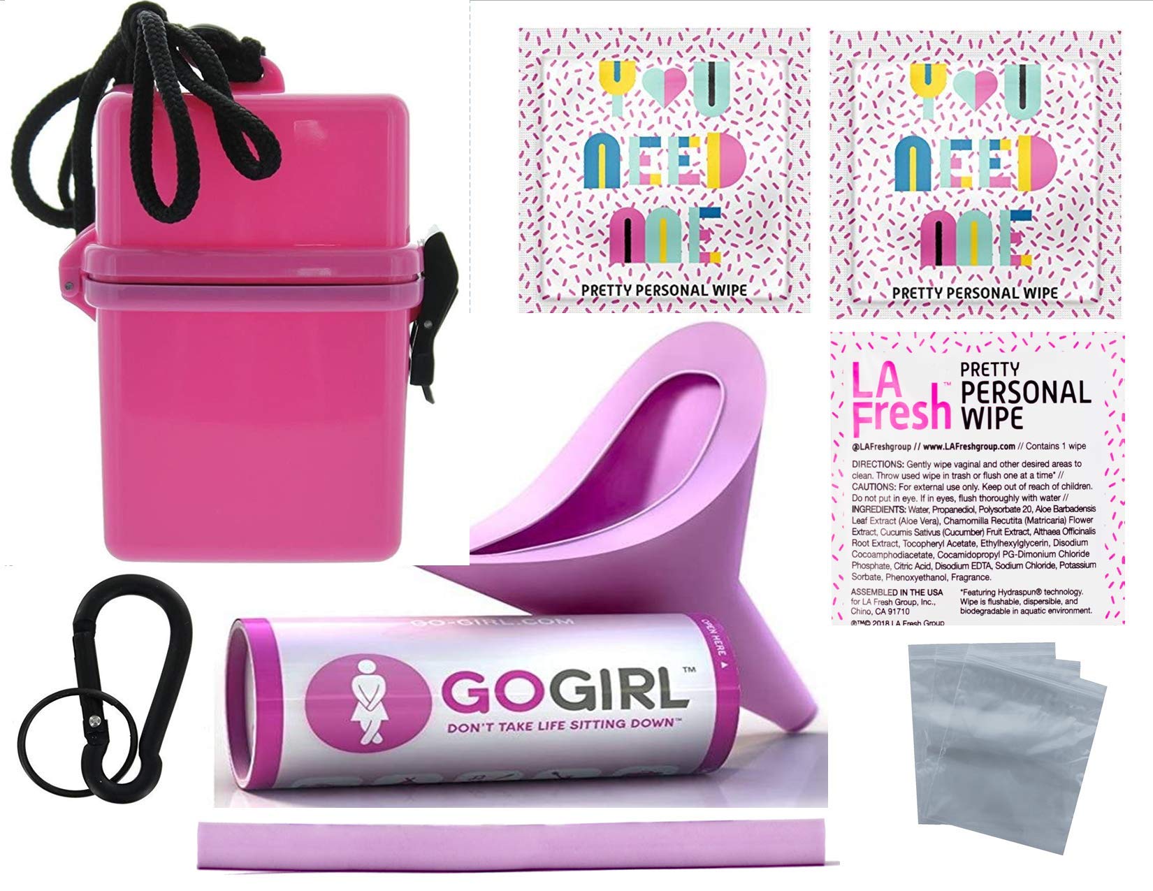 Go Girl Female Urination Device, Lavender Go Girl Extension Tube Waterprppf Case