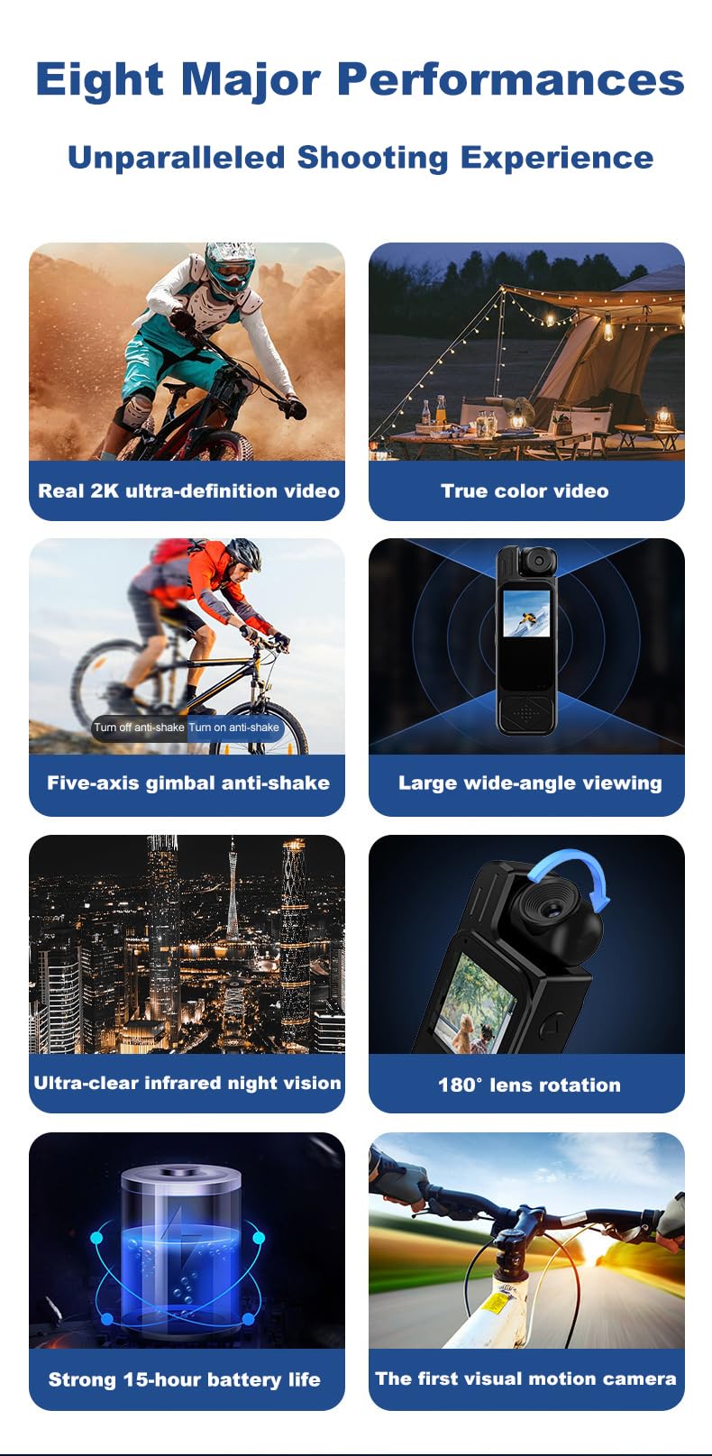 Körperkamera mit Audio-und Videoaufnahme,10 Stunden 2K,Mini-Polizei-Camcorder,Tragbar Outdoor-Videorecorder,180° Drehbarem Objektiv,Videokamera mit Nachtsicht,Bewegungserkennung,Persönlicher Bodycam