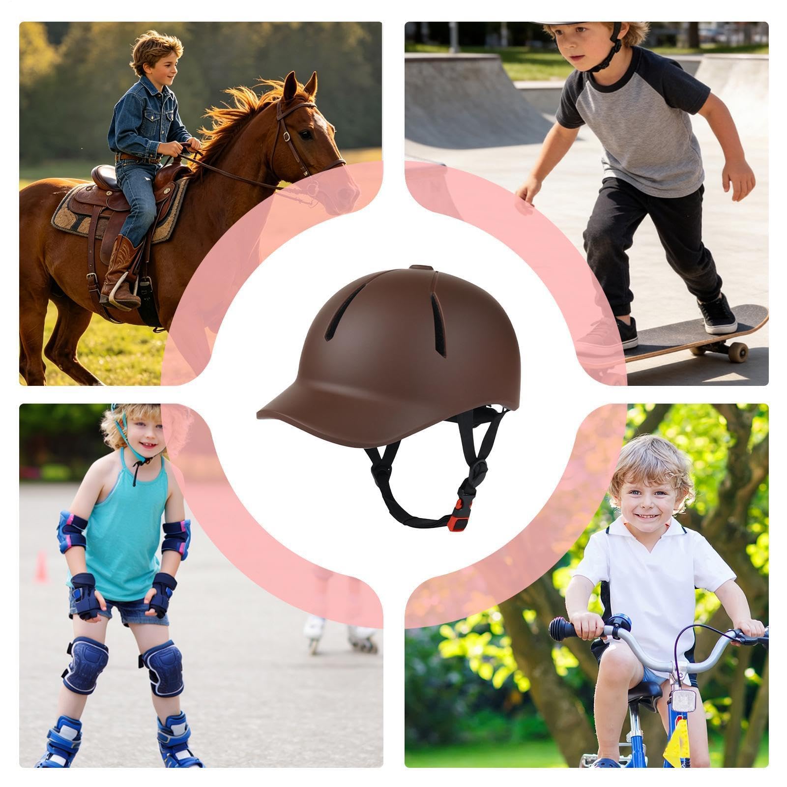 Casco De Equitación, Casco De Equitación Ajustable, Sombrero De Equitación | Casco De Equitación | Cascos Deportivos A Caballo Para Deportes De Verano Al Aire Libre Ciclismo Dirt Bike Vaquero Camping
